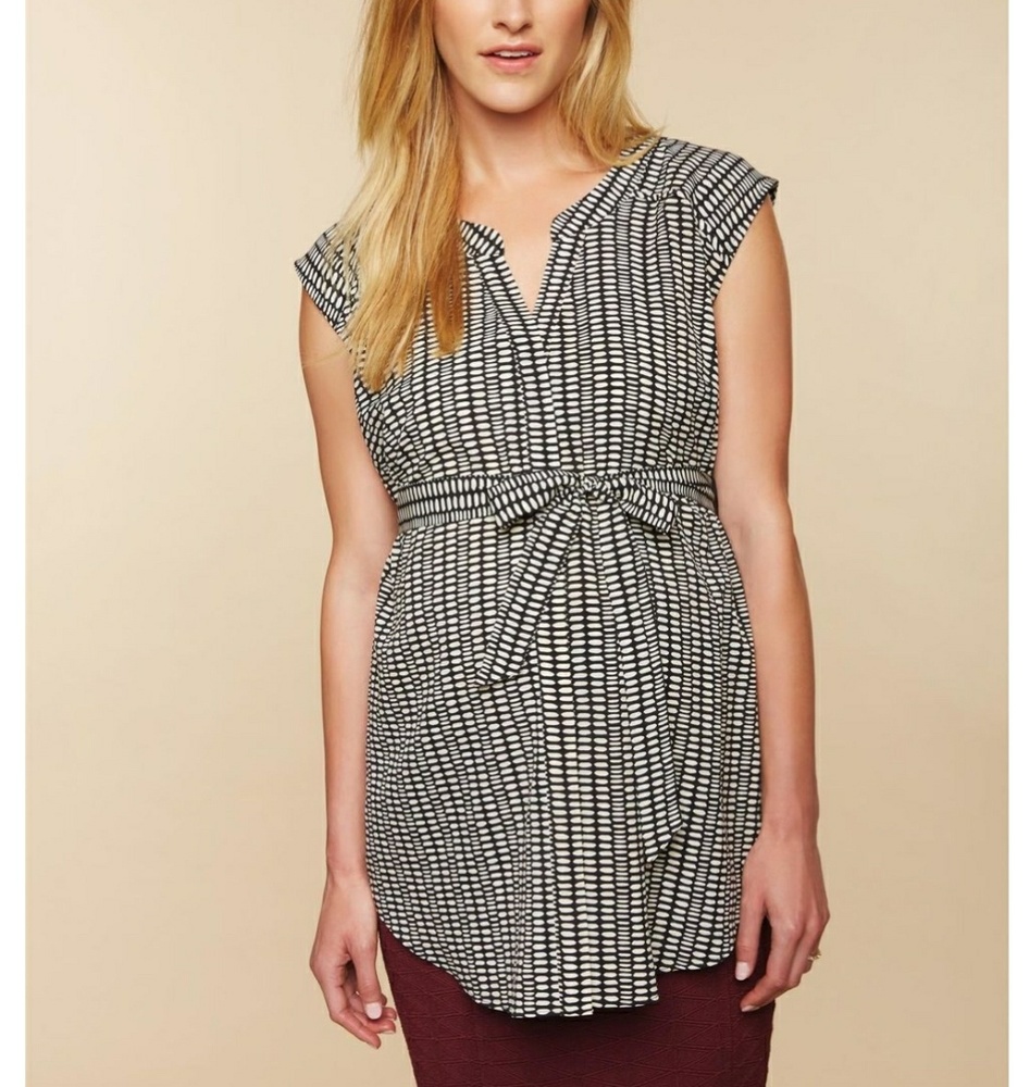 Motherhood Maternity Cap Sleeve Tunic Top
